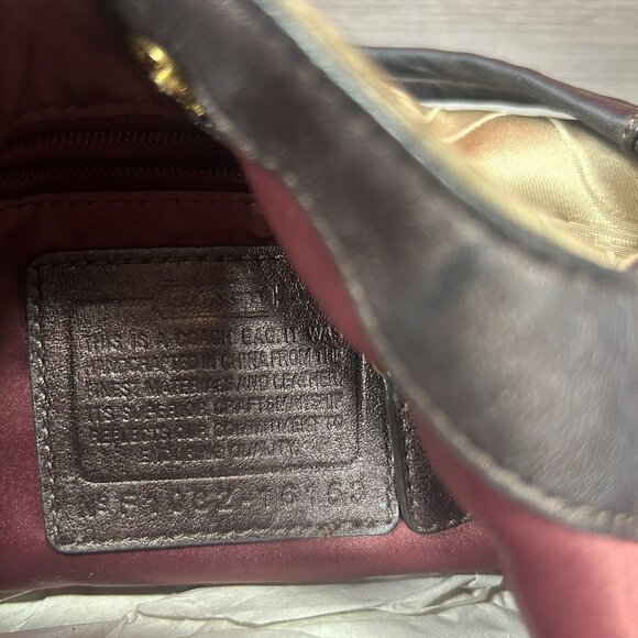 Mia Maggie Signature Outline-Beige Satin Coach Bag - Picture 4 of 6